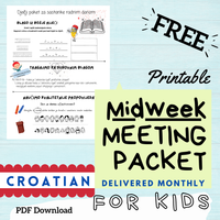 (Digital) 2024 Midweek Meeting Packet for Kids - CROATIAN