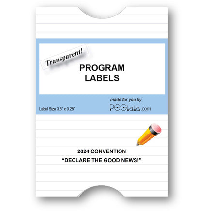 2024 Convention Program Label "Declare the Good News!"