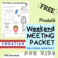 (Digital) 2024 Weekend Meeting Packet for Kids - CROATIAN