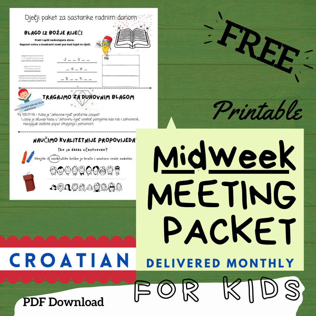 (Digital) 2025 Midweek Meeting Packet for Kids - CROATIAN