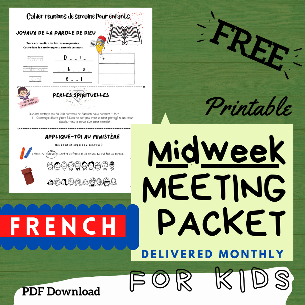 (Digital) 2025 Midweek Meeting Packet for Kids - FRENCH