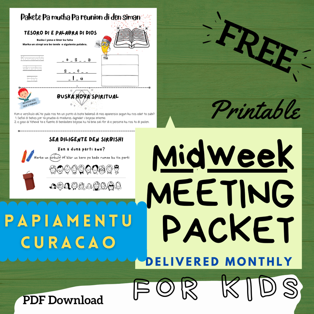 (Digital) 2025 Midweek Meeting Packet for Kids - PAPIAMENTU CURACAO