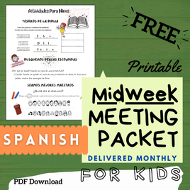 (Digital) 2025 Midweek Meeting Packet for Kids - SPANISH