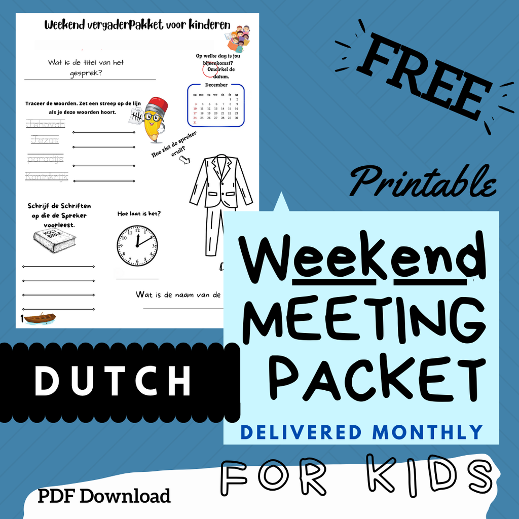 (Digital) 2025 Weekend Meeting Packet for Kids - DUTCH