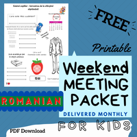 (Digital) 2025 Weekend Meeting Packet for Kids - ROMANIAN