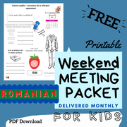 (Digital) 2025 Weekend Meeting Packet for Kids - ROMANIAN