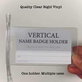 Vertical Badge Holder or Luggage Tag Holder Demo