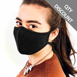 [CLEARANCE] 3 Layer Antibacterial Face Mask - Black (M/L)-Face Mask-MASKlala-3 PACK BLACK-PEGlala.com