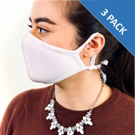 [CLEARANCE] 3 Layer Antibacterial Face Mask - White (S/M)-Face Mask-MASKlala-3 PACK WHITE-PEGlala.com