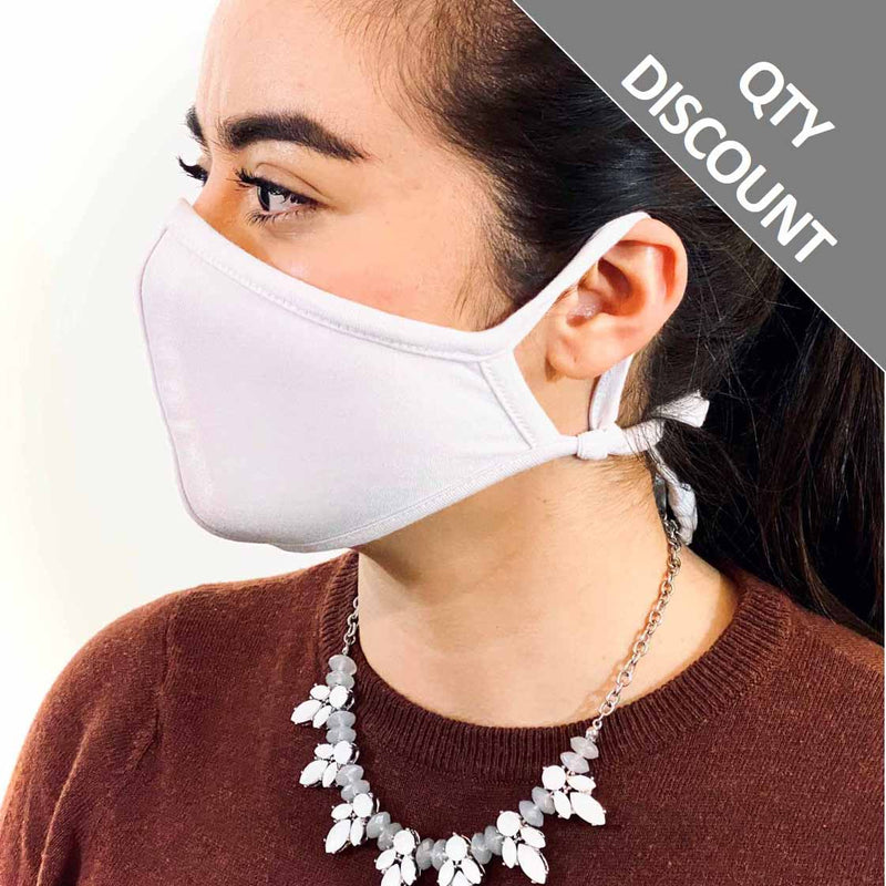 CLEARANCE] 3 Layer Antibacterial Face Mask - White (S/M)