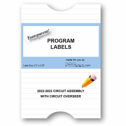 2022-2023 Jehovah's United Family Program Labels Circuit Assembly (w/Circuit Overseer)