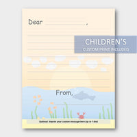 Writing Paper Set - Paradise (80 ct) Ocean Paradise / E. Dear From Skip-A-Line Ruled Cassia Stationery Paper peglala-com.myshopify.com PEGlala.com