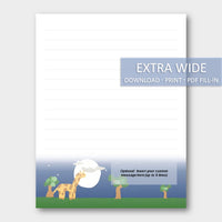 (Digital) Printable Stationery Paper - Moonlight F. Extra Wide Ruled Cassia PDF peglala-com.myshopify.com PEGlala.com