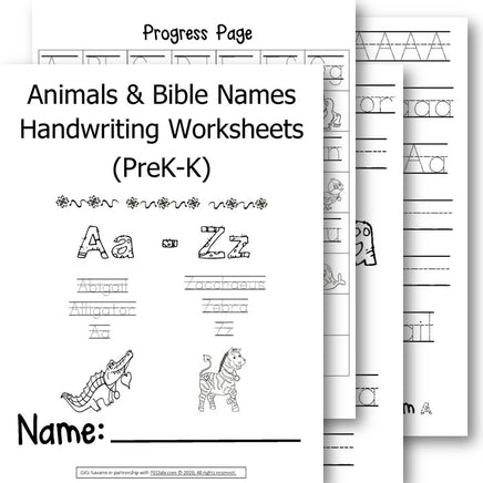 (Digital) Handwriting Worksheets Combo Pack (PreK-K)